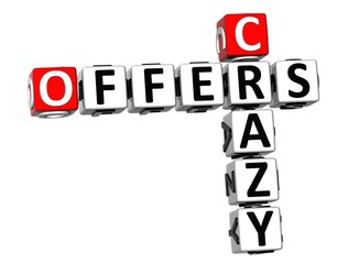 Poster - 3D Crazy Offers Crossword