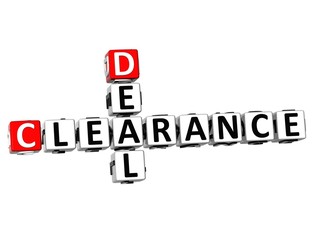 Poster - 3D Deal Clearance Crossword