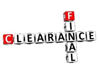 Poster - 3D Final Clearance Crossword