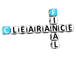 Poster - 3D Final Clearance Crossword