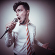 © Eugenio Marongiu - funny stylish businessman singing