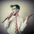© Eugenio Marongiu - funny stylish businessman singing