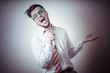 © Eugenio Marongiu - funny stylish businessman singing