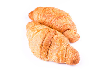 Fresh and tasty French croissants