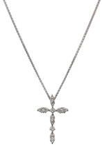 Silver Necklace With S Silver Decorative Cross
