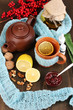 © Africa Studio - Helpful tea with jam for immunity on wooden table close-up