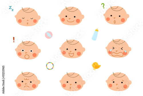 赤ちゃんの表情 Stock イラスト Adobe Stock