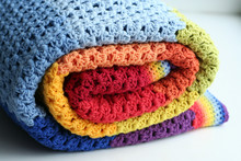 Rainbow Crocheted Blanket