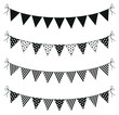 a set of four lines of bunting