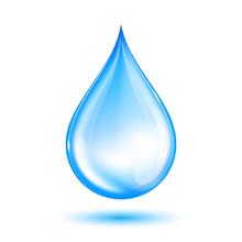 Blue Shiny Water Drop