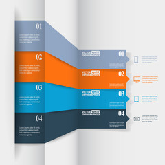 Abstract paper infografics