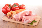 Fototapeta Mapy - raw meat and ingredient