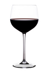 Wall Mural - Glas of red Wine on white