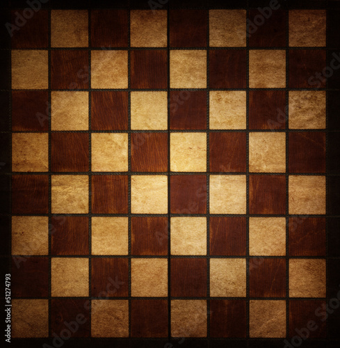 Nowoczesny obraz na płótnie vintage chessboard