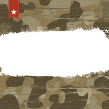 Camouflage Background With Space For Text. Vector, EPS10