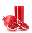 Pomegranate fruit juice in glass