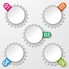 Canvas Print - Starsticker Paper Labels Numbers