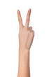 © Sergii Figurnyi - Hand gesture number four closeup isolated on white