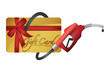 © alexmillos - gift card with a gas pump nozzle