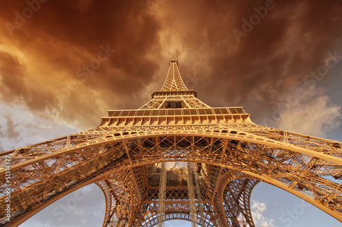 Fototapeta na wymiar Beautiful view of Eiffel Tower in Paris