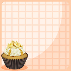 Poster - A paper with a cupcake