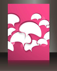 Wall Mural - abstract chat bubbles brochure reflection colorful vector