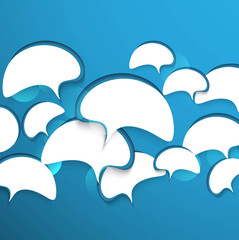 Wall Mural - abstract chat bubbles in the shape blue colorful vector backgrou