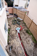 Wall Mural - Chantier d'aménagement d'un jardin