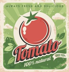 Wall Mural - Vintage tomato poster