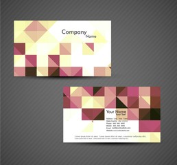 Wall Mural - abstract colorful mosaice business card set design vector
