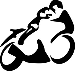 Fototapete - motorcyclist