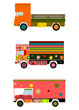 Kolorowe indyjskie ciężarówki.