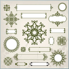 collection of ornaments and page decoration
