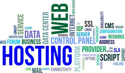 word cloud - web hosting