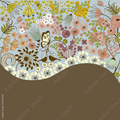 Obraz w ramie Floral background