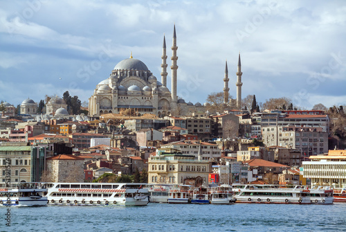 Naklejka na drzwi Suleymaniye Mosque in Istanbul Turkey