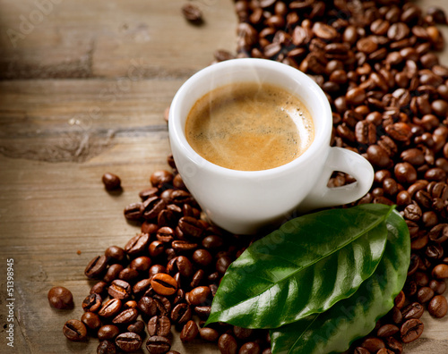 Nowoczesny obraz na płótnie Coffee Espresso. Cup Of Coffee