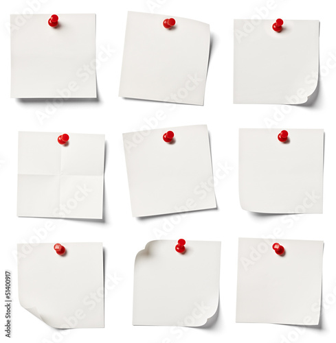 bedruckte Baumwollstoffe - white note paper office business (von Lumos sp)