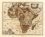 Fototapeta Mapy - Africa vintage map