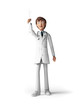 3d rendered toon character - the doctor