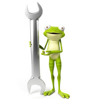 3d Rendered Toon Character - Green Frog