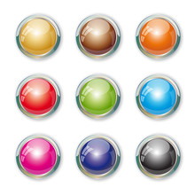 Set With Buttons. Illustration 10 Version.