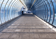 Footpath And Tunnel Made Of Glass