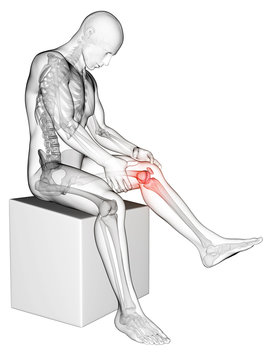 3d rendered medical illustration - painful knee