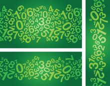 Abstract Green Number Background
