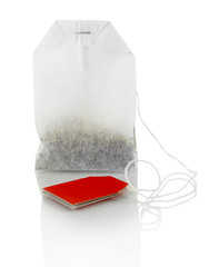 Poster - Tea bag isolated on white.