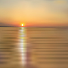 Wall Mural - abstract spring background with sea sunset