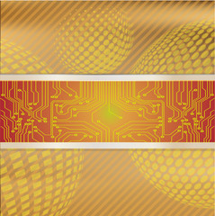 Canvas Print - technology abstract background - vector illustration