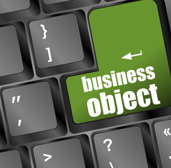 Poster - business object - social concepts on computer keyboard