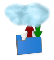 Sticker - concept of cloud computing